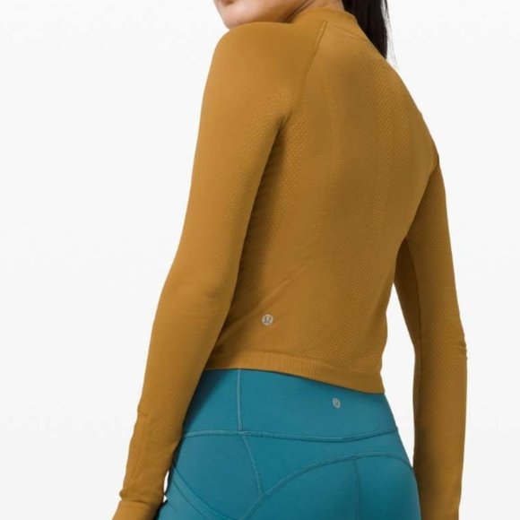 NWT Lululemon swiftly tech 2.0 cool half zip spice bronze SZ 12 - Picture 4 of 5